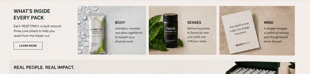 RESETPACKS inside every pack product details